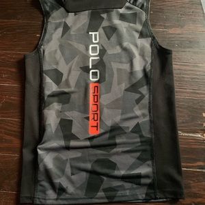 Duet of polo and under armor youth sport tops